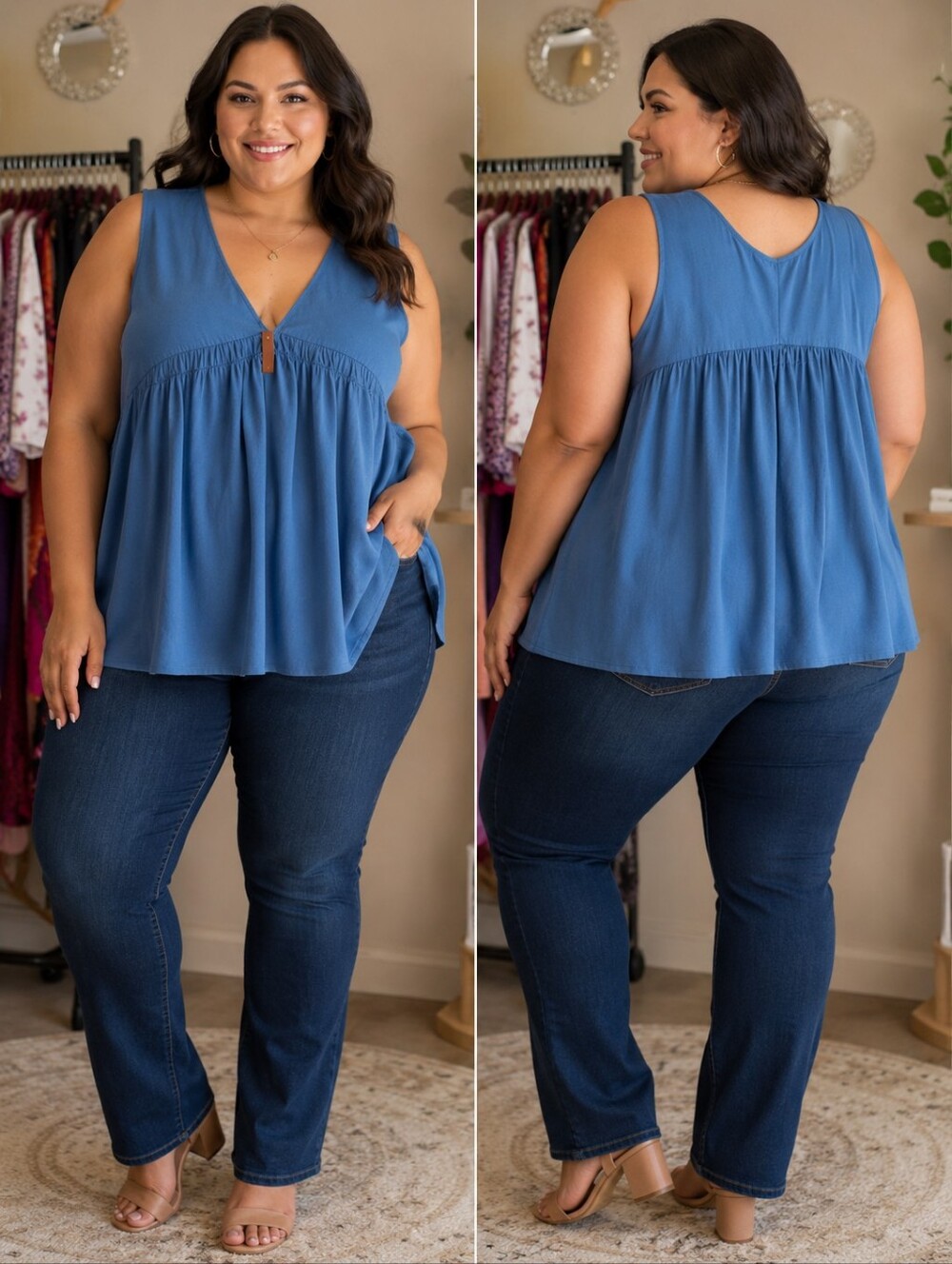 Loft plus peasant top💕